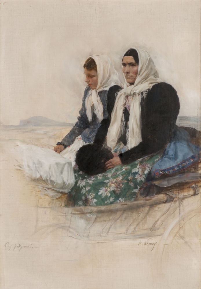 Augustin Němejc, Studie plzeňských žen v podzimním kroji, kolem 1893, ZČG Augustin Němejc, Studie plzeňských žen v podzimním kroji, kolem 1893, ZČG