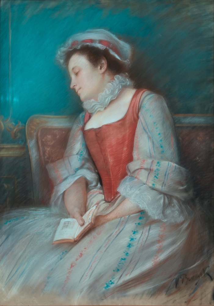 Václav Brožík, Spící guvernantka, kolem 1885, Západočeská galerie v Plzni Václav Brožík, Spící guvernantka, kolem 1885, Západočeská galerie v Plzni