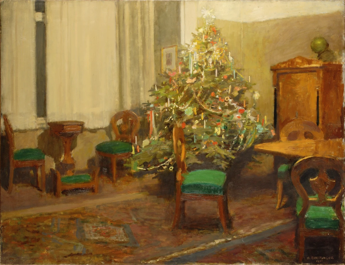 Hugo Boettinger, Vánoční stromek, 1910, ZČG Hugo Boettinger, Vánoční stromek, 1910, ZČG