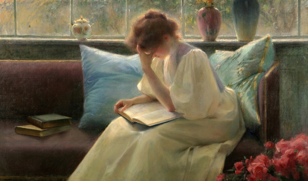 František Bruner-Dvořák, Čtenářka, 1895, Galerie Kodl