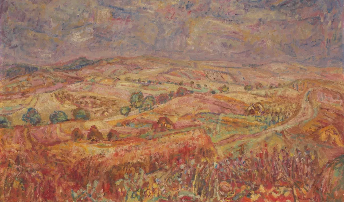 Bohumír Dvorský, Letní krajina u Podbořan, 1945, ZČG
